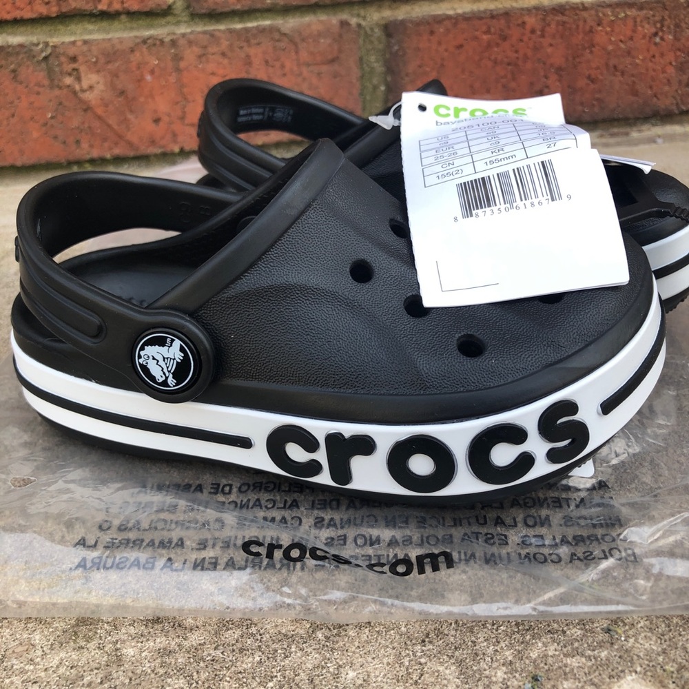 New Crocs Kids’ Bayaband Clog Classic Black - Picture 6 of 16